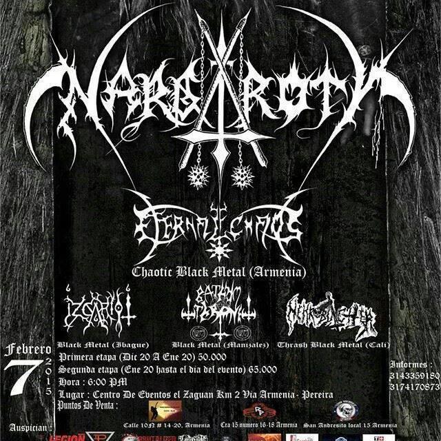 Flayer evento Nargaroth "Journey of Threnody - Armenia - Feb 2015