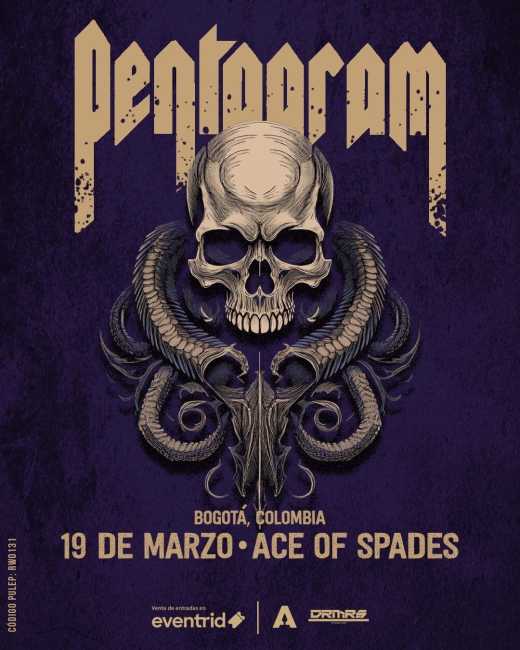 Flayer evento PENTAGRAM en Bogotá