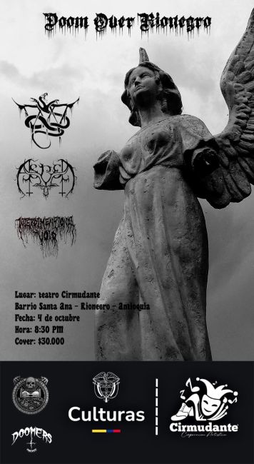 Flayer evento Doom Over Rionegro