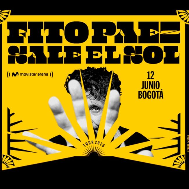 Flayer evento FITO PAEZ | SALE EL SOL  | Bogotá